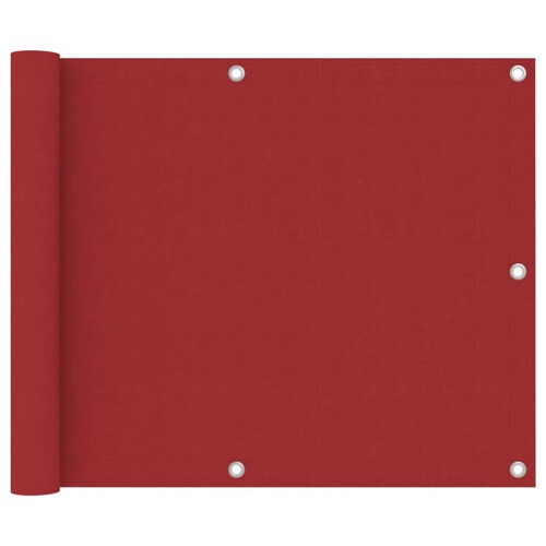 vidaXL Balkonski zastor crveni 75 x 400 cm od tkanine Oxford
