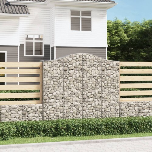 vidaXL Lučne gabionske košare 6 kom 200x50x180/200cm pocinčano željezo