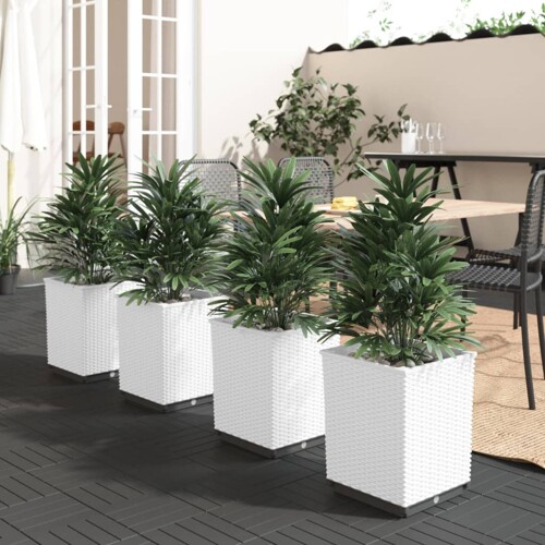 vidaXL Sadilice 4 kom bijele 30 x 30 x 37 cm od polipropilena