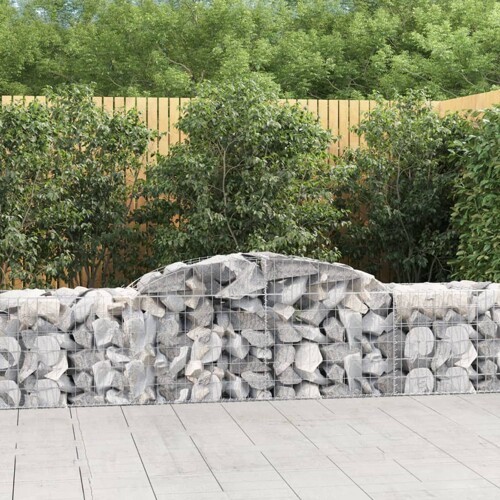 vidaXL Lučne gabionske košare 20 kom 300x50x60/80 cm pocinčano željezo