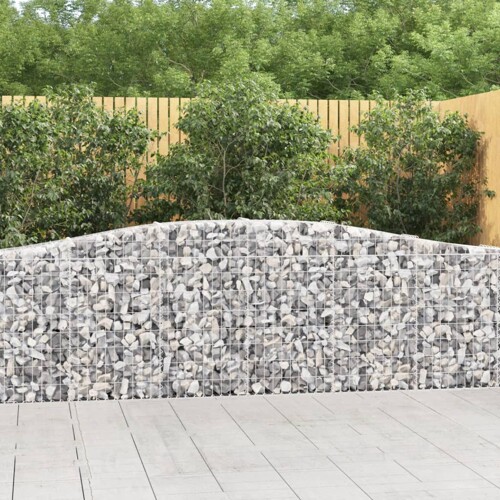 vidaXL Lučne gabionske košare 25 kom 400x30x80/100cm pocinčano željezo