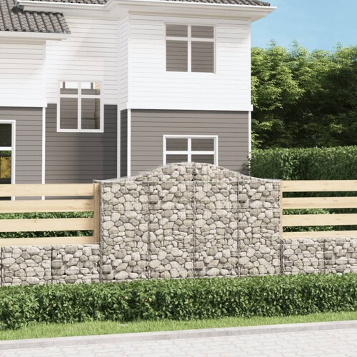 vidaXL Lučne gabionske košare 10kom 200x50x140/160cm pocinčano željezo