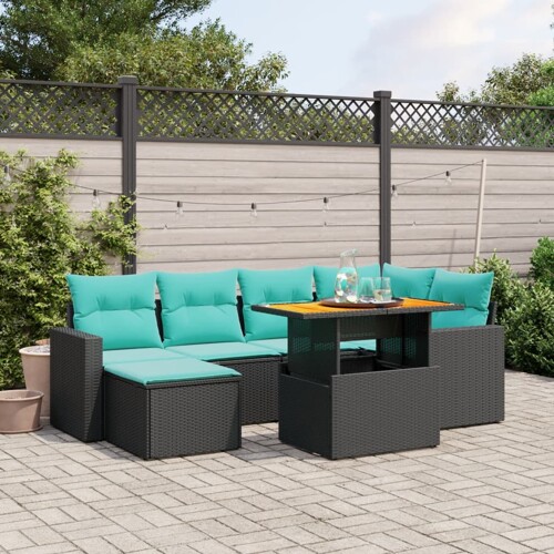 vidaXL 11-dijelni set vrtnih sofa od poliratana s jastucima bež