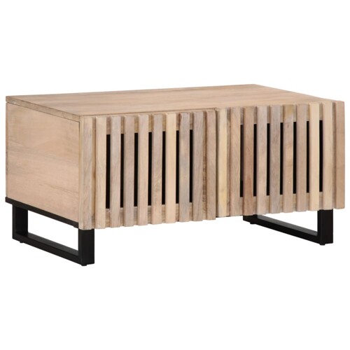 vidaXL Stolić za kavu bijeli 80x51x40 cm od masivnog drva manga