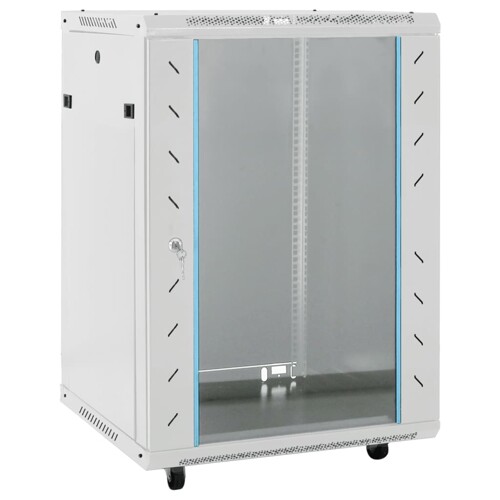 vidaXL Komunikacijski ormarić 15U 19\\" IP20 sivi 53 x 40 x 80 cm