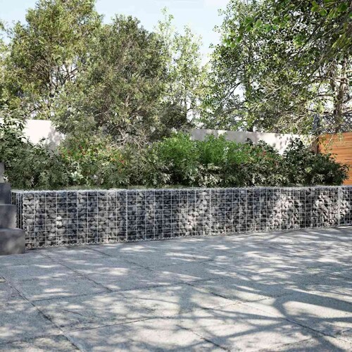 vidaXL Gabionska košara s poklopcem 700x50x50 cm od pocinčanog željeza