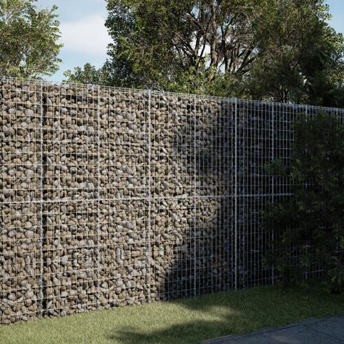 vidaXL Gabionska košara s poklopcem 200x50x200 cm pocinčano željezo