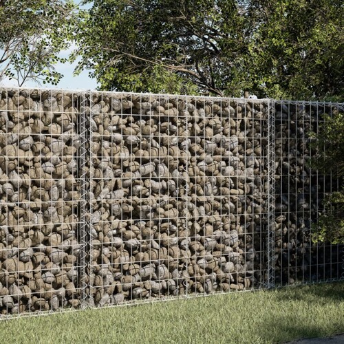 vidaXL Gabionska košara s poklopcem 100x100x100 cm pocinčano željezo