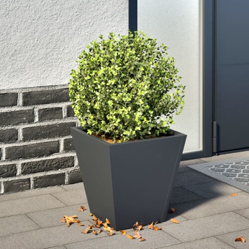 vidaXL Vrtna sadilica antracit 30x30x30 cm čelična