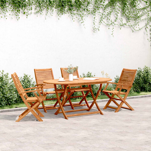 vidaXL Sklopive vrtne stolice 4 kom 57x66x95 cm masivno drvo bagrema