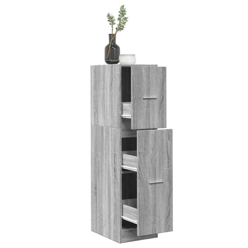 vidaXL Ormarić za lijekove boja betona 30x41x118 cm konstruirano drvo