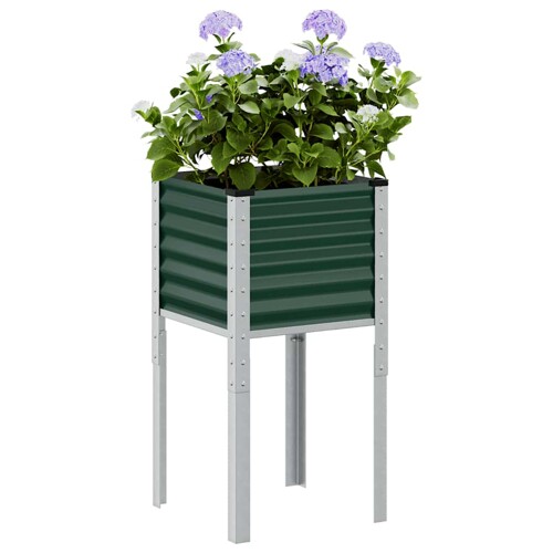 vidaXL Vrtna sadilica zelena 45x45x88 cm čelična