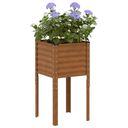 vidaXL Vrtna sadilica 45 x 45 x 88 cm od pohabanog čelika