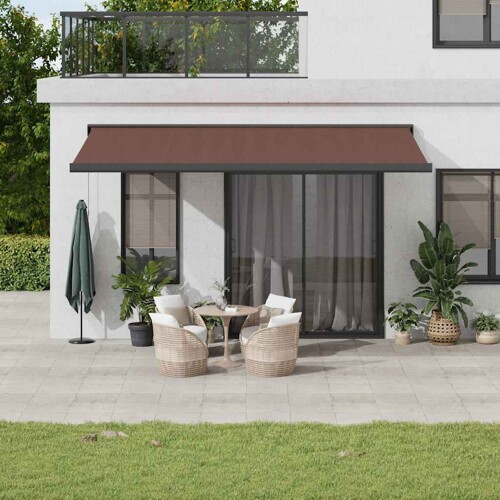vidaXL Tenda na automatsko uvlačenje smeđa 500 x 300 cm