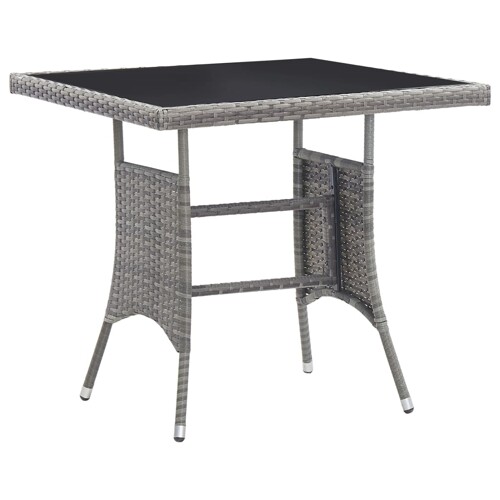 vidaXL Vrtni stol sivi 80 x 80 x 74 cm od poliratana