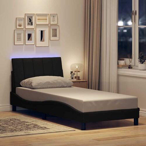 vidaXL Okvir za krevet bez madraca crni 90x200cm od tkanine
