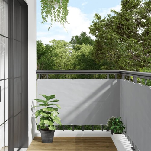 vidaXL Balkonski zaslon za privatnost sivi 1000 x 75 cm PVC