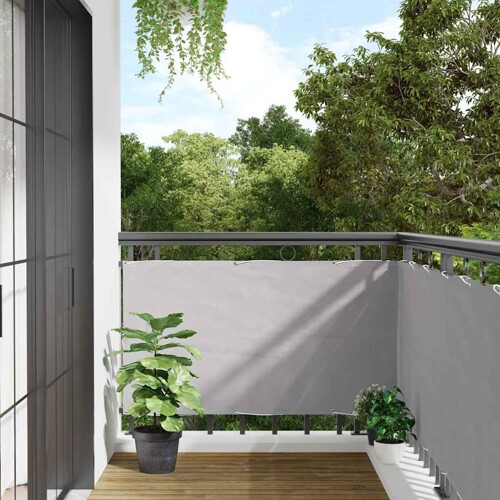 vidaXL Balkonski zaslon za privatnost sivi 700 x 120 cm PVC