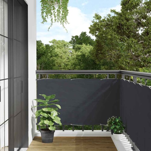 vidaXL Balkonski zaslon za privatnost antracit 300 x 90 cm PVC