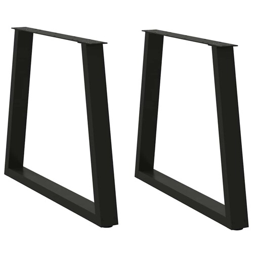vidaXL Noge za blagovaonski stol V-oblika 2 kom crne 70x(72-73,3) cm
