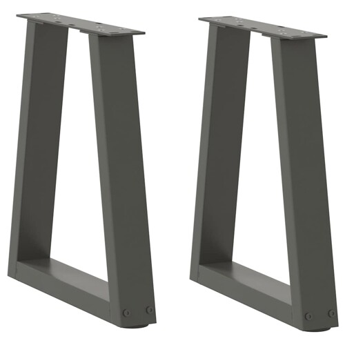 vidaXL Noge blagovaonskog stola V-oblika 2 kom antracit 28x(42-43,3)cm