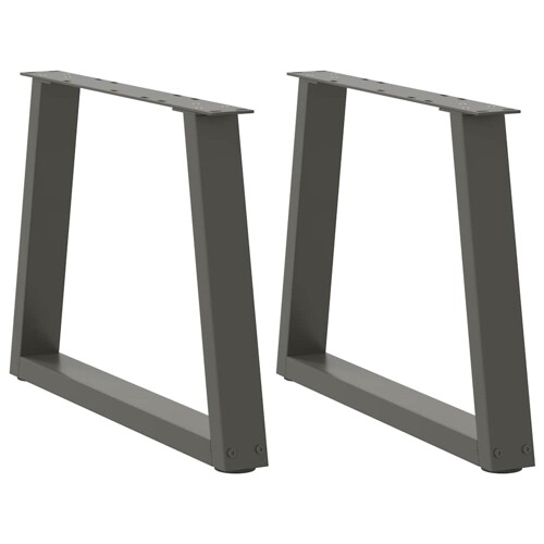 vidaXL Noge blagovaonskog stola V-oblika 2 kom antracit 60x(42-43,3)cm