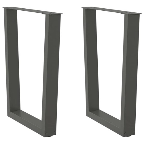 vidaXL Noge blagovaonskog stola V-oblika 2 kom antracit 70x(72-73,3)cm