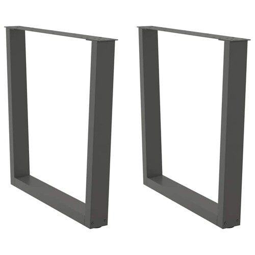 vidaXL Noge blagovaonskog stola V-oblika 2 kom antracit 80x(72-73,3)cm