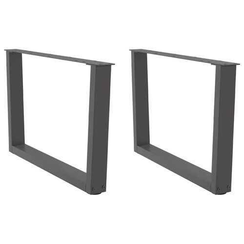 vidaXL Noge blagovaonskog stola V-oblika 2 kom antracit 70x(42-43,3)cm