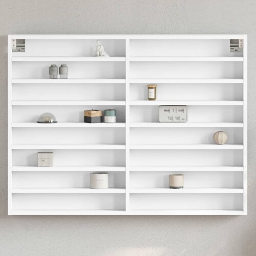 vidaXL Vitrina bijela 100 x 8,5 x 75 cm od konstruiranog drva