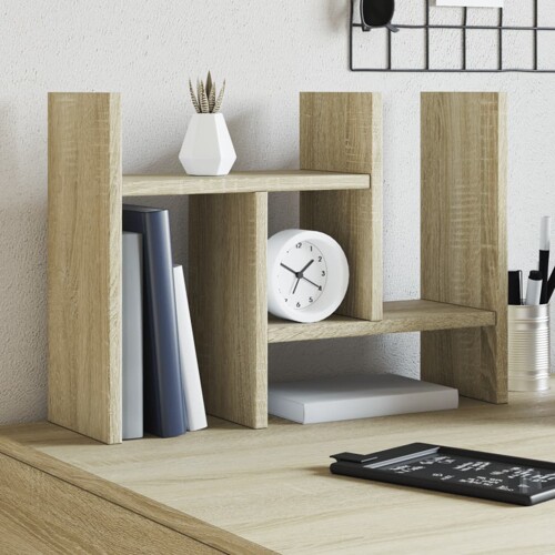 vidaXL Organizator za stol boja hrasta 34,5 x 15,5 x 35,5 cm drveni