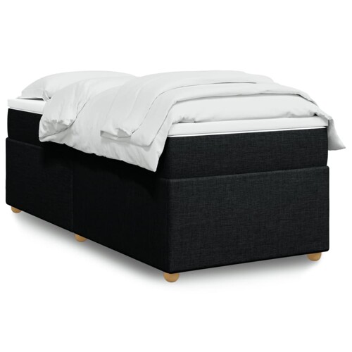 vidaXL Box spring krevet s madracem crni 80 x 200 cm od tkanine