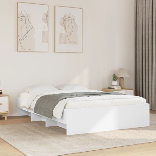 vidaXL Okvir za krevet bijeli 120 x 200 cm konstruirano drvo