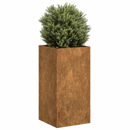 vidaXL Sadilica boja hrđe 40x40x80 cm od pohabanog čelika