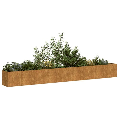 vidaXL Sadilica boja hrđe 360x40x40 cm od pohabanog čelika
