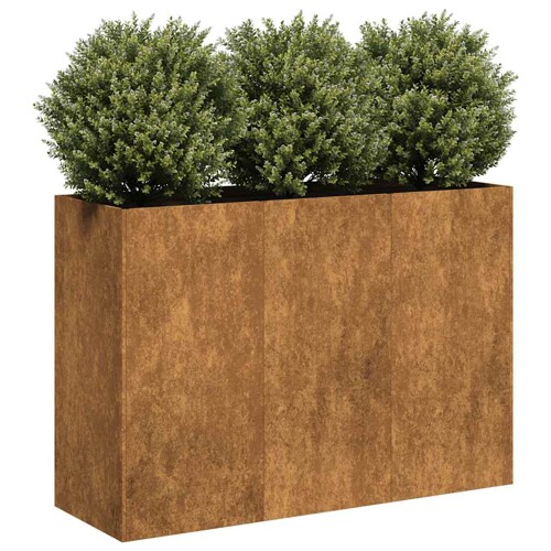 vidaXL Sadilica boja hrđe 120x40x80 cm od pohabanog čelika