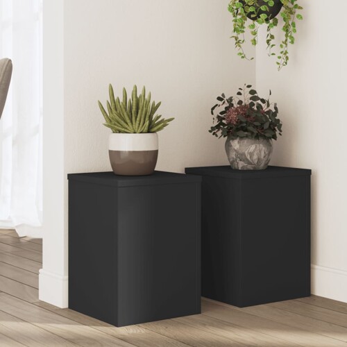 vidaXL Stalci za biljke 2 kom crni 25x25x35 cm konstruirano drvo