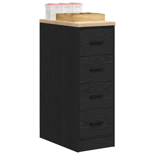 vidaXL Garažni ormar za odlaganje crni 30x51x85 cm masivne borovine