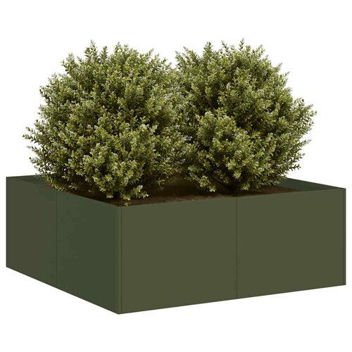 vidaXL Sadilica maslinastozelena 80x80x30 cm od čelika
