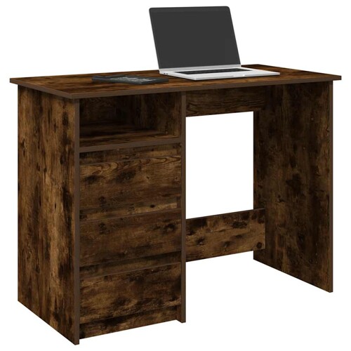 vidaXL Radni stol boja dimljenog hrasta 102x50x75 cm konstruirano drvo