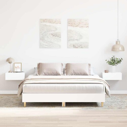 vidaXL Okvir kreveta bez madraca bijeli 150x200 cm konstruirano drvo