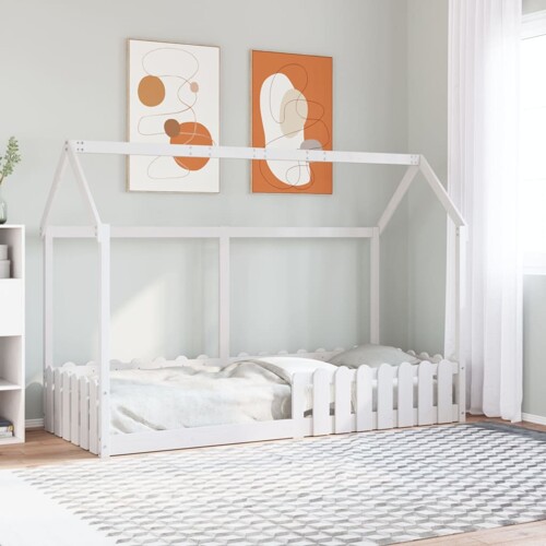 vidaXL Okvir kreveta za dječju kućicu bijeli 80 x 200 cm borovina