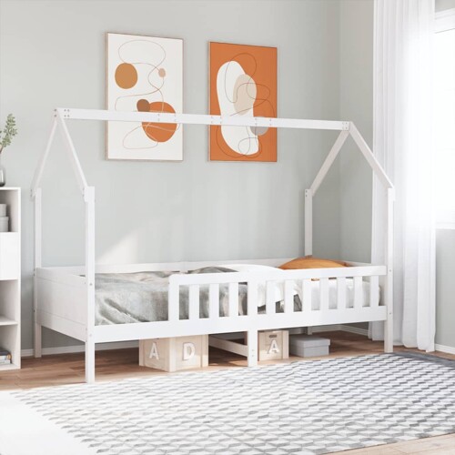 vidaXL Okvir kreveta za dječju kućicu bijeli 90 x 190 cm borovina