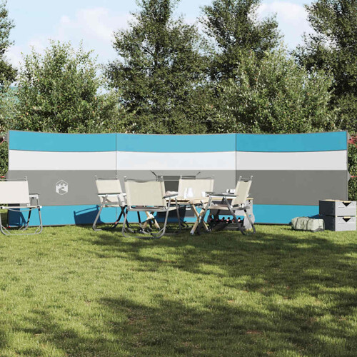 vidaXL Vjetrobran za kampiranje plavo 508x130 cm vodootporni
