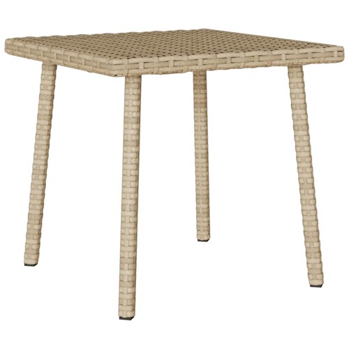 vidaXL Vrtni stolić za kavu pravokutni bež 40x40x37 cm poliratan