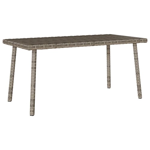 vidaXL Vrtni stolić za kavu pravokutni sivi 80x40x37 cm poliratan