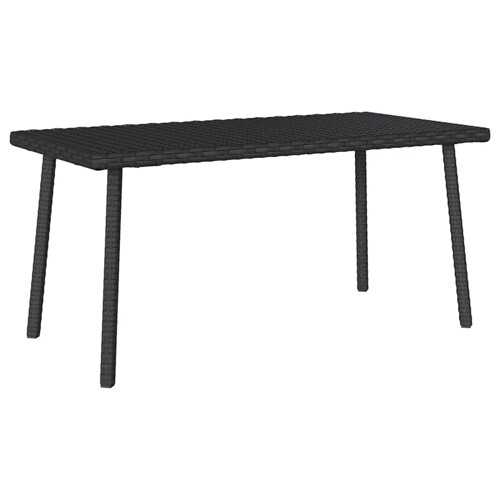 vidaXL Vrtni stolić za kavu pravokutni crni 80x40x37 cm poliratan