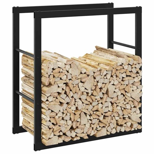 vidaXL Stalak za drva crni 55x30x61 cm čelik
