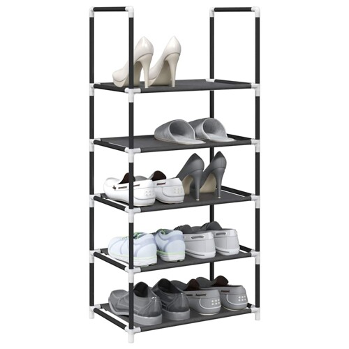 vidaXL Stalak za cipele 5 nivoa crni 44x28x94 cm netkana tkanina