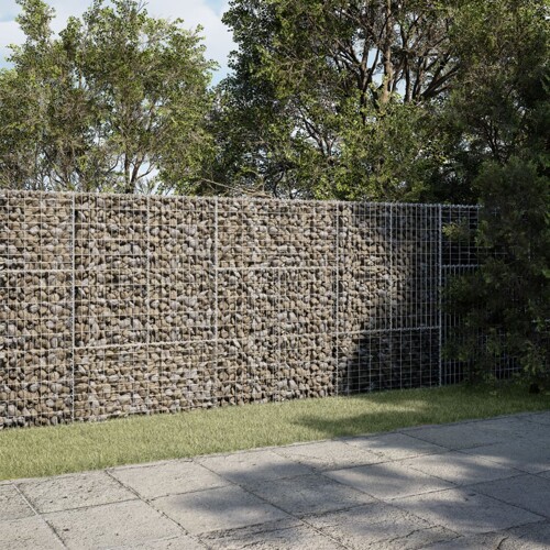 vidaXL Gabionska košara s poklopcem 300x100x150 cm pocinčano željezo
